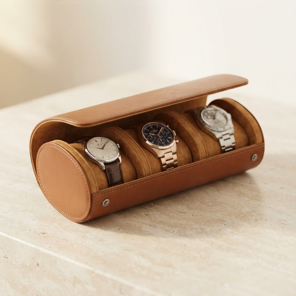 ATLAS™ — Leather Travel Watch Case